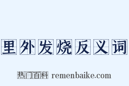 里外发烧反义词是什么意思的图片